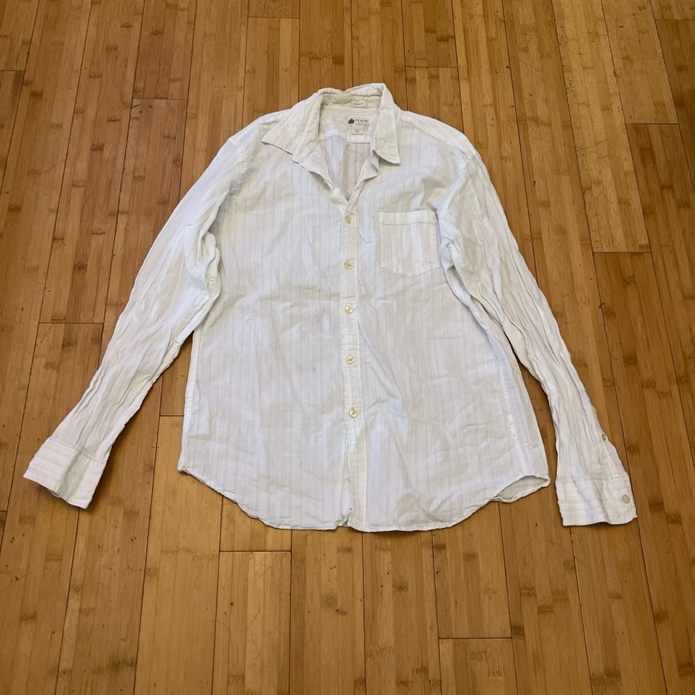 J. Crew White Button Down Shirt Classic Cotton Top